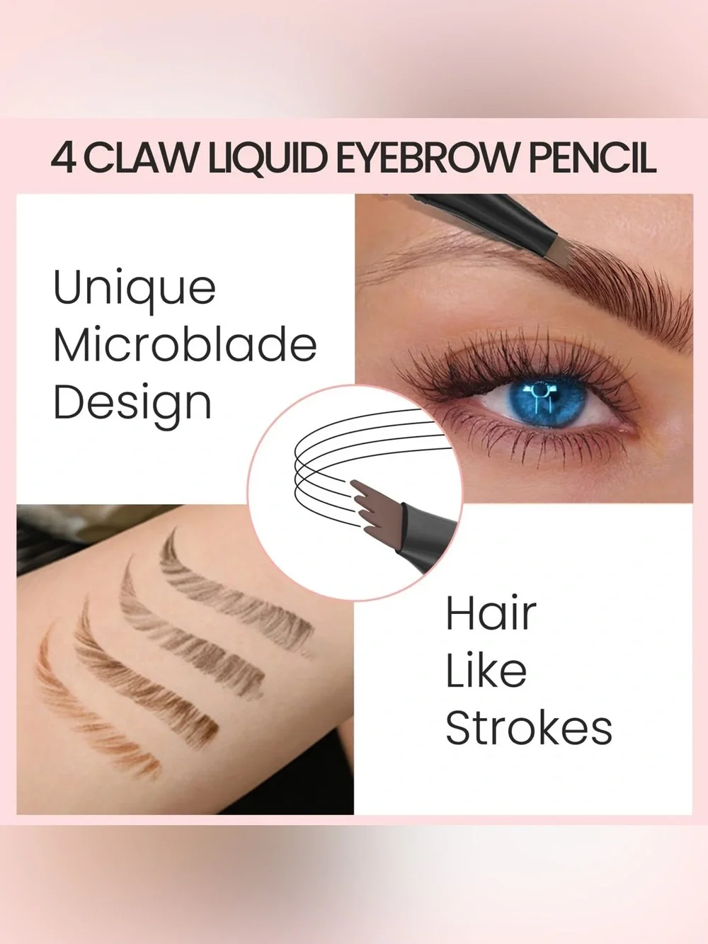 QIC Microblading Eyebrow Pen - Light Brown, NEW